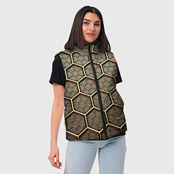 Женский жилет Броня из колец, цвет: 3D-черный — фото 2