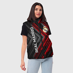 Женский жилет Real Madrid art, цвет: 3D-черный — фото 2