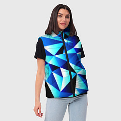 Женский жилет Полигоны треугольники, цвет: 3D-светло-серый — фото 2