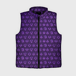 Женский жилет Паттерн элементали под электро, цвет: 3D-черный