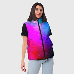 Женский жилет Космическая абстракция, цвет: 3D-красный — фото 2