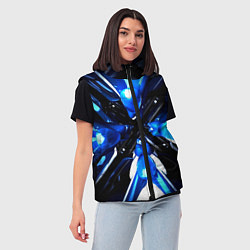 Женский жилет Digital abstract fractal, цвет: 3D-светло-серый — фото 2