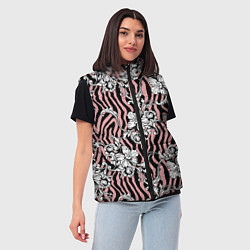 Женский жилет Floral pattern - vanguard, цвет: 3D-светло-серый — фото 2