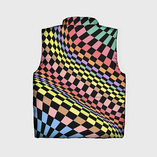 Женский жилет Colorful avant-garde chess pattern - fashion / 3D-Красный – фото 2