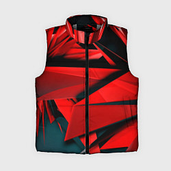 Женский жилет Острые осколки красные