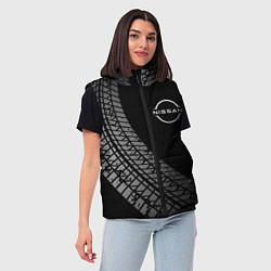Женский жилет Nissan tire tracks, цвет: 3D-черный — фото 2