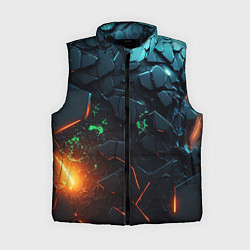 Женский жилет Абстракция объемные плиты, цвет: 3D-черный
