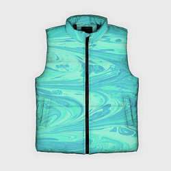 Женский жилет Голубой флюид арт, цвет: 3D-черный