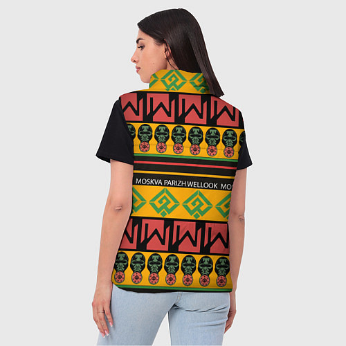 Женский жилет Цвета африки / 3D-Светло-серый – фото 4