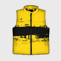 Женский жилет Черно-желтая полоса Cyberpunk 2077, цвет: 3D-черный