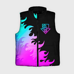 Женский жилет System of a Down неоновый огонь, цвет: 3D-черный