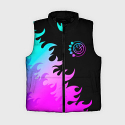 Женский жилет Blink 182 неоновый огонь, цвет: 3D-черный