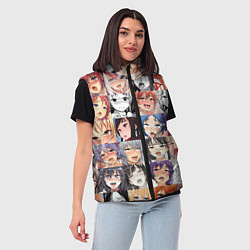 Женский жилет Anime hentai ahegao manga, цвет: 3D-черный — фото 2