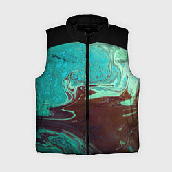 Женский жилет Часть иссушённой планеты и космос, цвет: 3D-черный