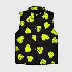 Женский жилет Листья - Монстера, цвет: 3D-черный