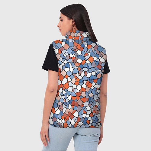 Женский жилет Красочная мозаика / 3D-Светло-серый – фото 4