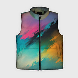 Женский жилет Абстрактный туман, цвет: 3D-черный