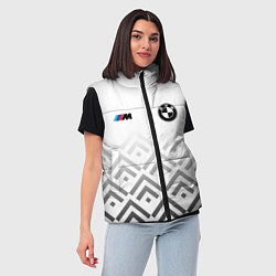 Женский жилет BMW m power - белый, цвет: 3D-черный — фото 2