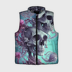 Женский жилет Кости и медузы, цвет: 3D-светло-серый