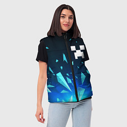 Женский жилет Minecraft взрыв частиц, цвет: 3D-черный — фото 2