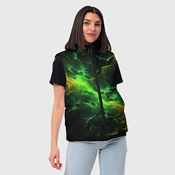 Женский жилет Зеленая молния, цвет: 3D-красный — фото 2