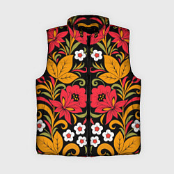 Женский жилет Хохлома узор