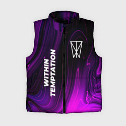 Женский жилет Within Temptation violet plasma, цвет: 3D-черный