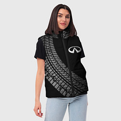Женский жилет Infiniti tire tracks, цвет: 3D-черный — фото 2