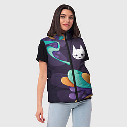 Женский жилет Stray graffity splash, цвет: 3D-черный — фото 2