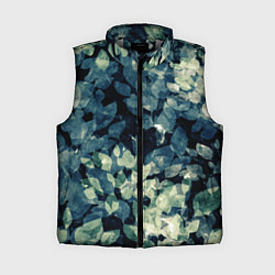 Женский жилет Темные листья, цвет: 3D-светло-серый