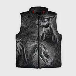 Женский жилет Черепа коней - эскиз