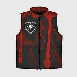 Женский жилет Гранж, разводы и паук