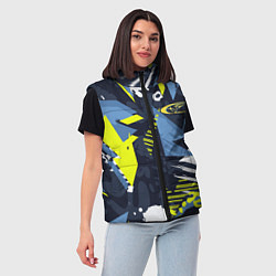 Женский жилет Subaru sign, цвет: 3D-светло-серый — фото 2