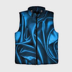 Женский жилет Синий шёлк