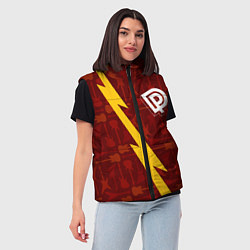 Женский жилет Deep Purple гитары и молния, цвет: 3D-черный — фото 2