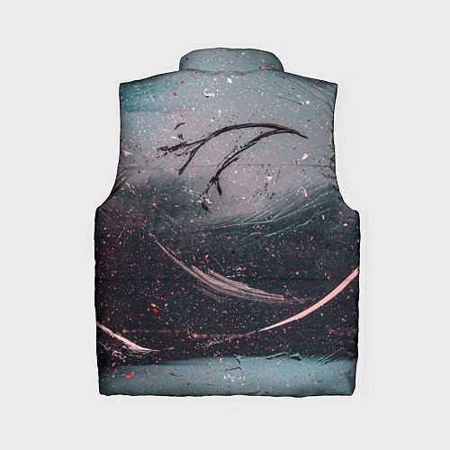 Женский жилет Белая красная краски и тени / 3D-Красный – фото 2