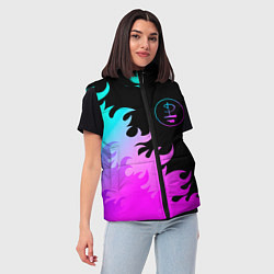 Женский жилет Pink Floyd неоновый огонь, цвет: 3D-черный — фото 2