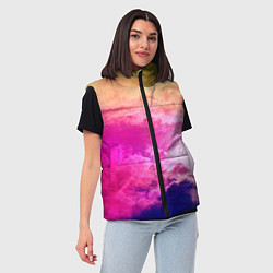 Женский жилет Разноцветное небо, цвет: 3D-черный — фото 2