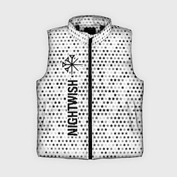 Женский жилет Nightwish glitch на светлом фоне: по-вертикали, цвет: 3D-черный