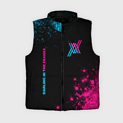 Женский жилет Darling in the FranXX - neon gradient: надпись, си, цвет: 3D-черный