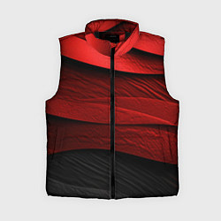 Женский жилет Шероховатая красно-черная текстура, цвет: 3D-черный
