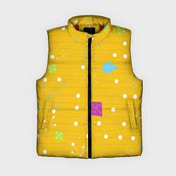 Женский жилет Yellow abstraction, цвет: 3D-красный