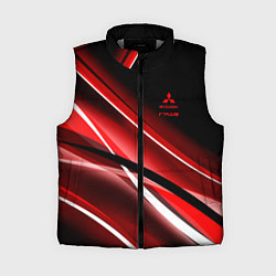 Женский жилет Mitsubishi emblem Митсубиши, цвет: 3D-светло-серый