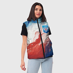 Женский жилет Герб РФ, цвет: 3D-черный — фото 2