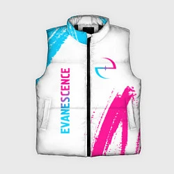 Женский жилет Evanescence neon gradient style: надпись, символ, цвет: 3D-черный