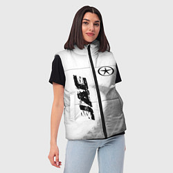 Женский жилет JAC speed на светлом фоне со следами шин: надпись,, цвет: 3D-черный — фото 2