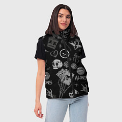 Женский жилет Sad art, цвет: 3D-светло-серый — фото 2