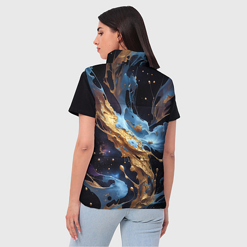 Женский жилет Бабочка краски узор / 3D-Светло-серый – фото 4