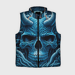 Женский жилет Череп на дне морской пучины, цвет: 3D-черный