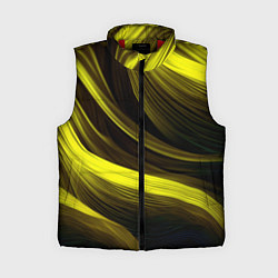 Женский жилет Черные и желтые линии, цвет: 3D-красный